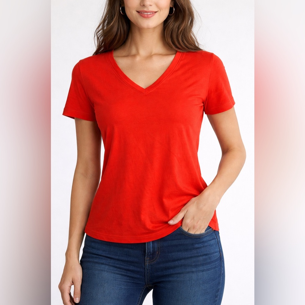 Orange V Neck Tee - Medium - Universal Thread NWT